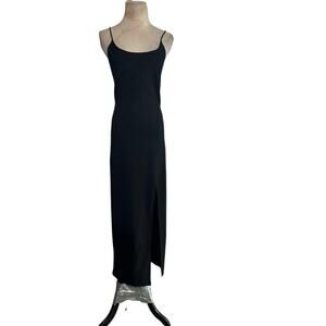 Forever 21 black strappy maxi party dress size Medium
